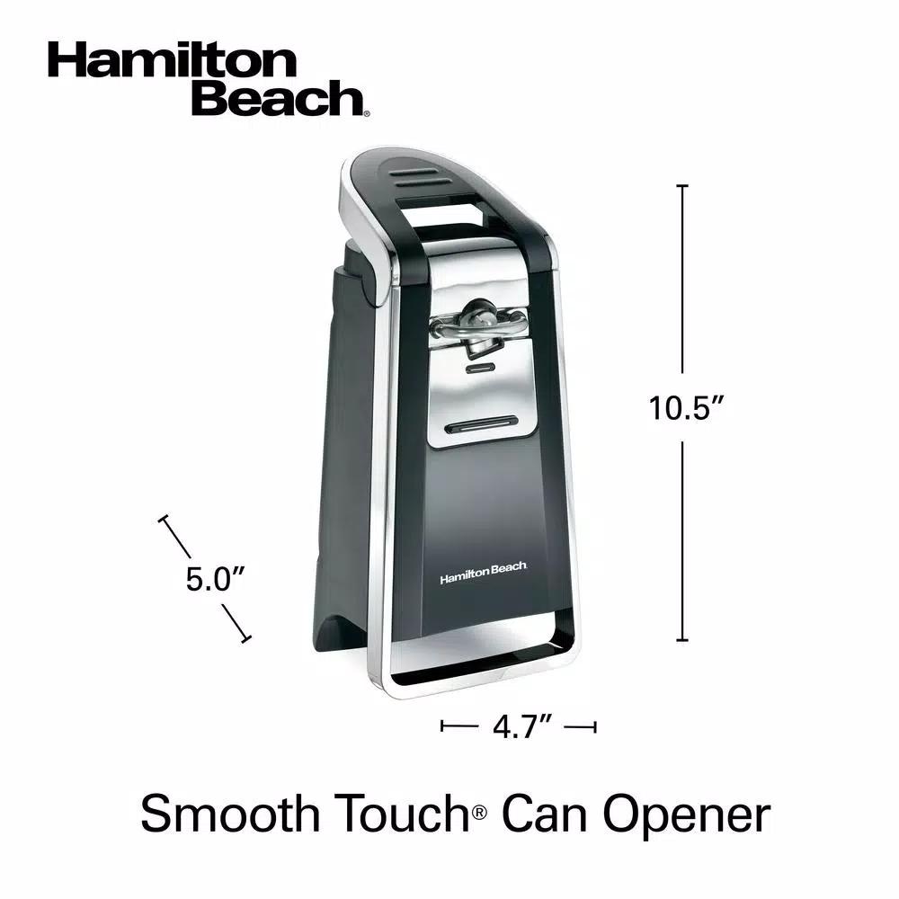 Hamilton Beach Smooth Touch Electric Can Opener, Black and Chrome