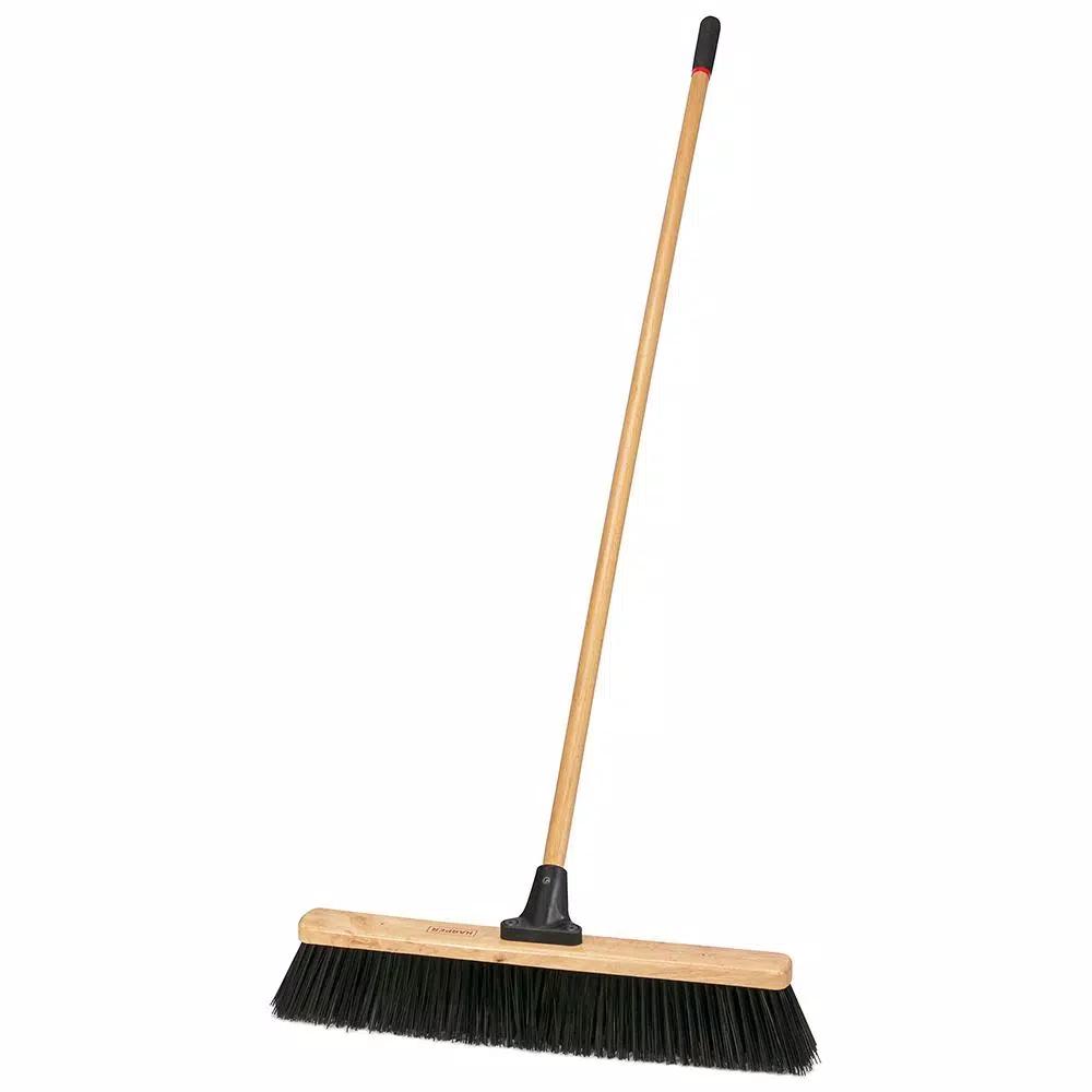 Harper 24 in. Heavy-Duty Outdoor Push Broom with 60 in. Hardwood Handle