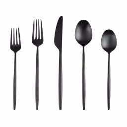Cambridge Silversmiths Gaze Black Satin 20-Piece Flatware Set, Service for 4 thumbnail 1