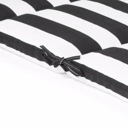 Unbranded Black Cabana Stripe Outdoor Chaise Lounge Cushion, 21.5 in. x 72 in. thumbnail 3