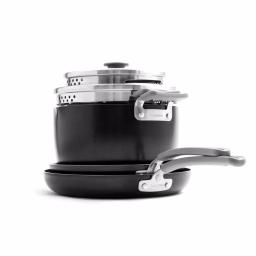 GreenPan Levels Essential 6-Piece Aluminum Ceramic Nonstick Cookware Set, Gray thumbnail 6