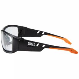 Klein Tools Professional Safety Glasses, Clear Polycarbonate Lens, Black/Orange Frame thumbnail 6