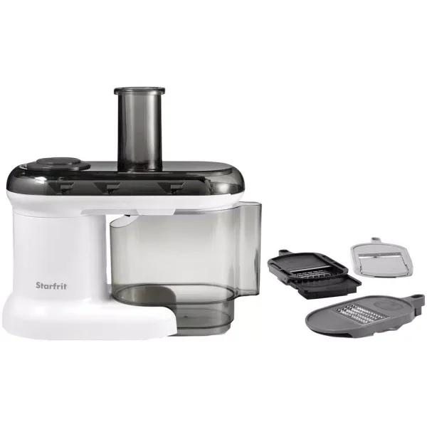 Starfrit Electric Mandoline Slicer, 7-in-1 Vegetable and Fruit Slicer, White