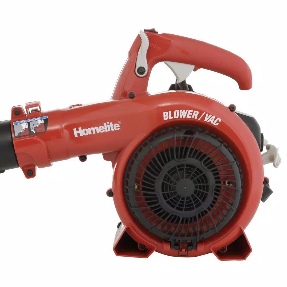 Homelite 26cc Gas Handheld Blower and Vacuum, 150 MPH, 400 CFM, Reconditioned