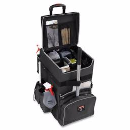 Rubbermaid Large Executive Quick Cart with Telescopic Handle, Dark Gray, 60 lb. Capacity thumbnail 2