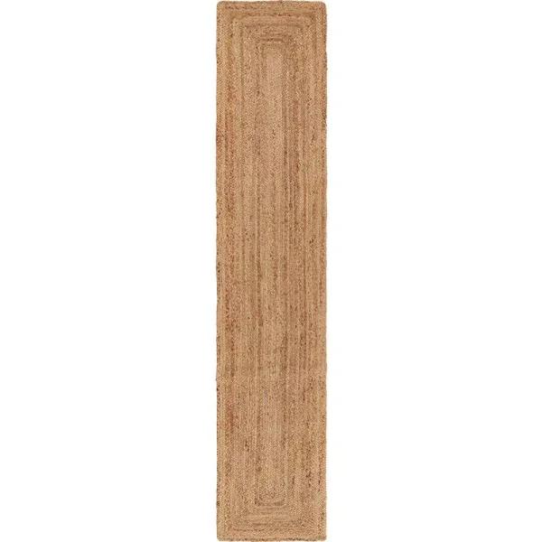 LR Home 80 in. x 16 in. Natural Jute Classic Braided Table Runner