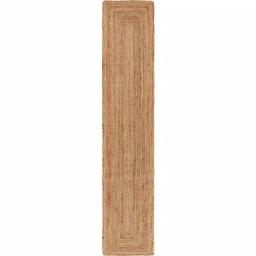 LR Home 80 in. x 16 in. Natural Jute Classic Braided Table Runner thumbnail 1