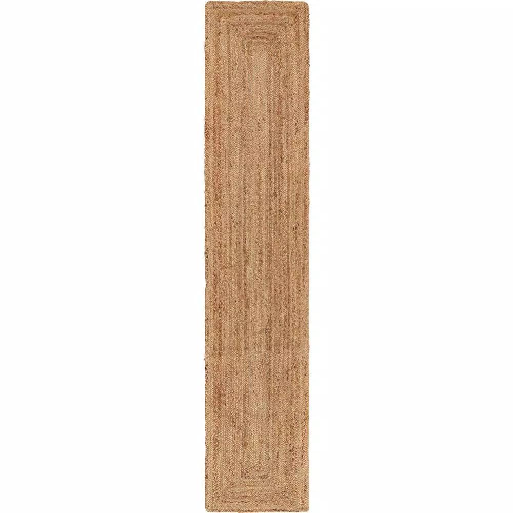 LR Home 80 in. x 16 in. Natural Jute Classic Braided Table Runner