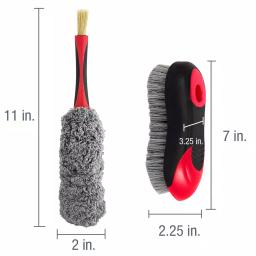 Barrett-Jackson Car Interior Brush Kit with Dash Duster and Upholstery Brush thumbnail 2