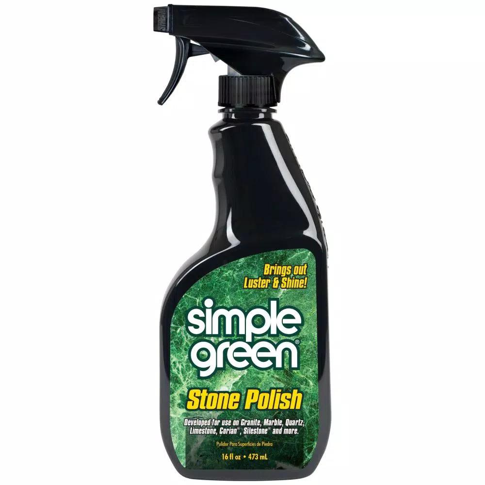 Simple Green Stone Polish, 16 oz. - Restores Luster to Granite, Marble, Quartz & Natural Stone