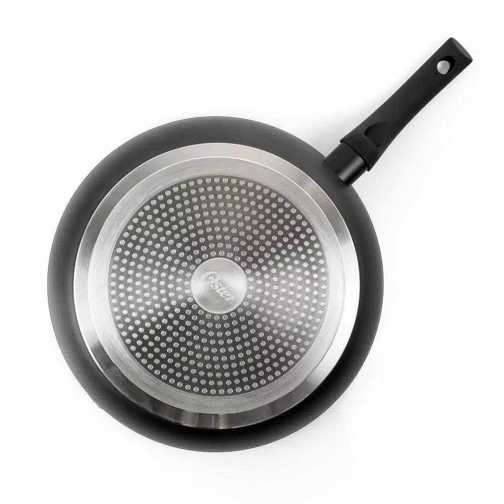 Oster Cuisine Bissett 12 in. Aluminum Nonstick Frying Pan, Black