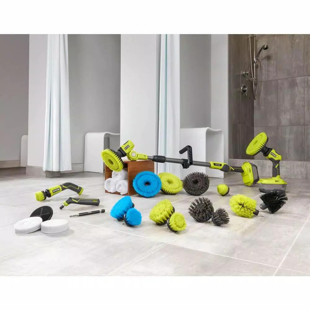 RYOBI 4V Cordless Compact Scrubber with Hex Shank Compatibility