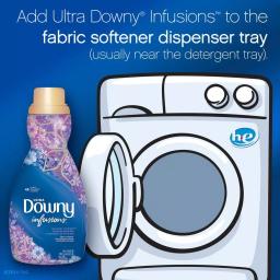 Downy Infusions Lavender Serenity Liquid Fabric Softener, 41 oz (48 Loads) thumbnail 3