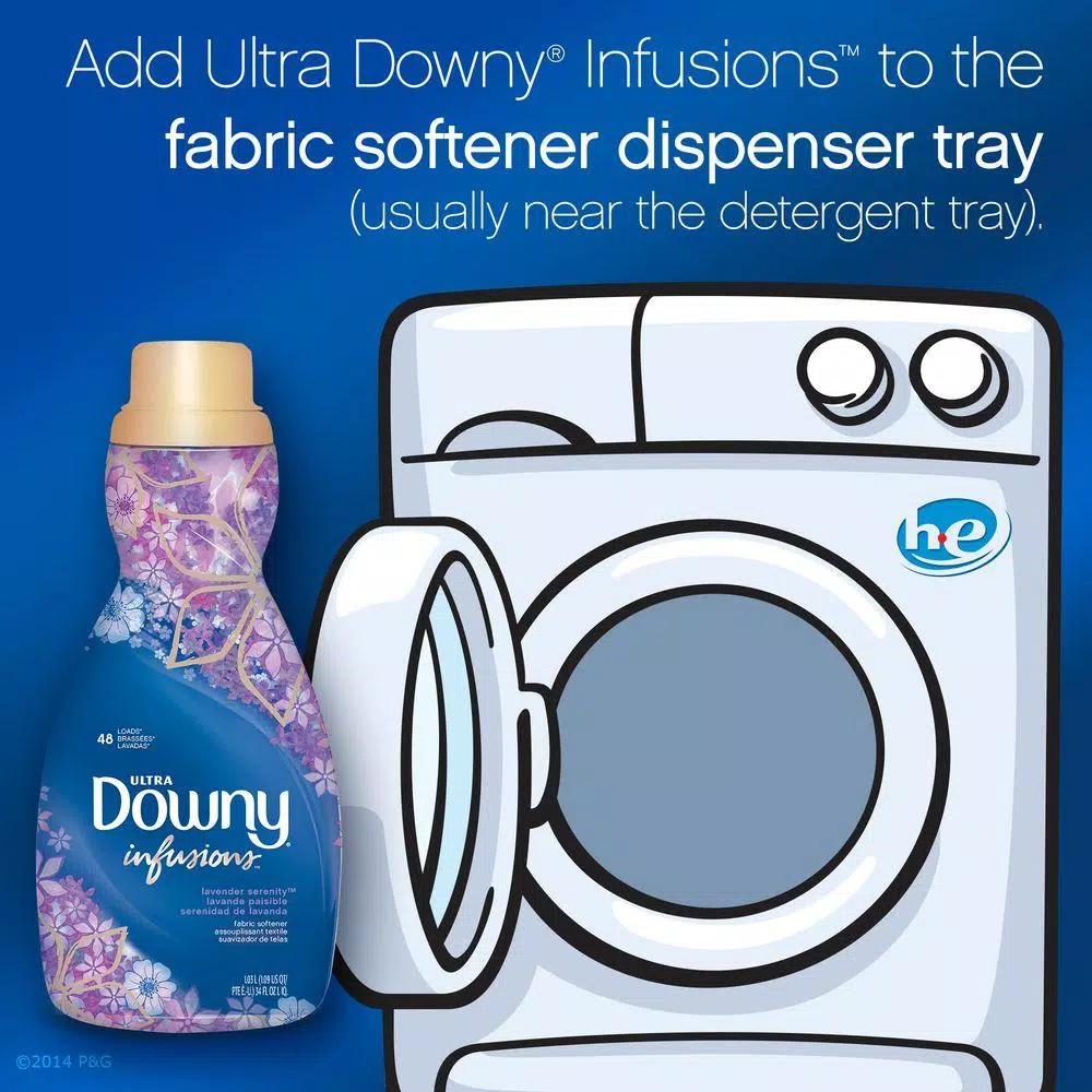 Downy Infusions Lavender Serenity Liquid Fabric Softener, 41 oz (48 Loads)