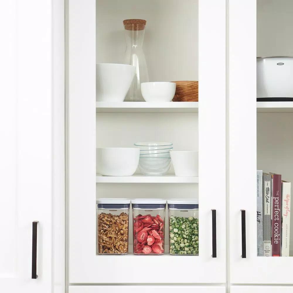 OXO Good Grips 3-Piece POP Container Set, 1.1 Qt Small Square Airtight Food Storage
