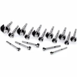 Fisch Black Shark Forstner Bit Set, 16-Piece High Speed Steel Imperial & Metric thumbnail 1