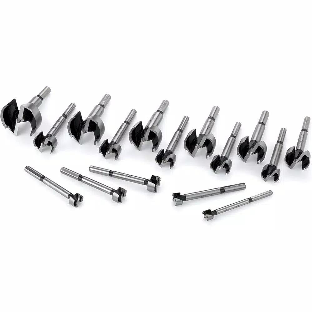 Fisch Black Shark Forstner Bit Set, 16-Piece High Speed Steel Imperial & Metric