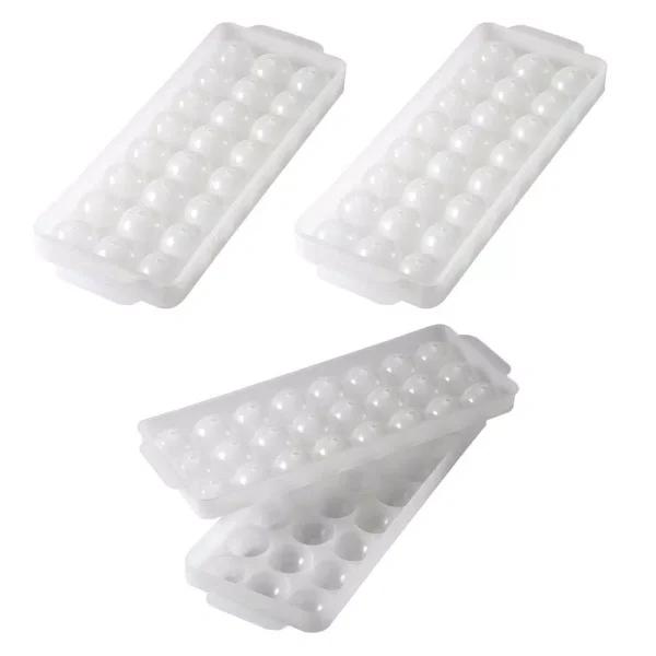 Hutzler 1 in. Natural Ice Ball Mold Ice Tray (3-Pack) - 72 Ice Spheres Total