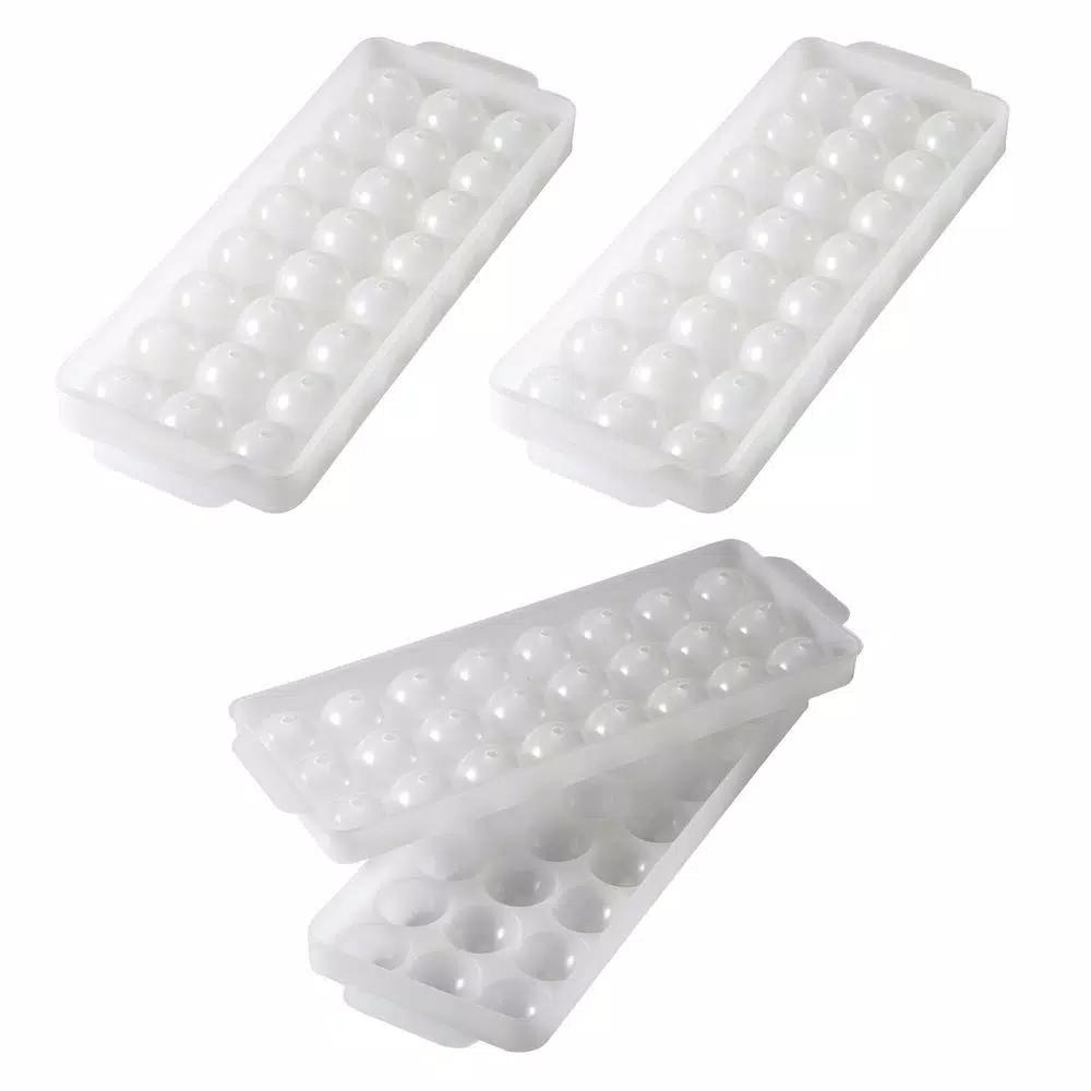 Hutzler 1 in. Natural Ice Ball Mold Ice Tray (3-Pack) - 72 Ice Spheres Total