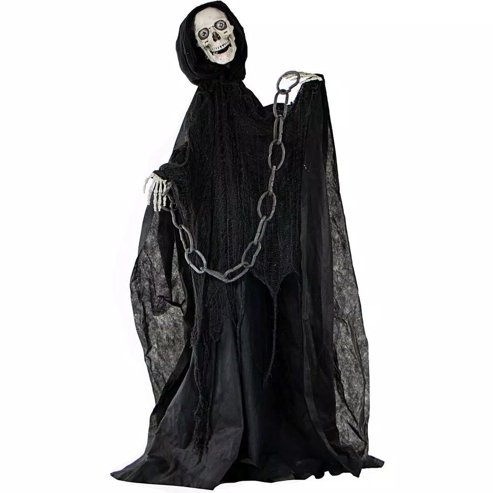 Haunted Hill Farm 5 ft. Talking Animatronic Skeleton Halloween Prop