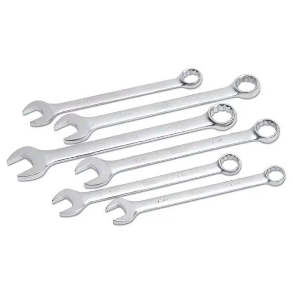 TITAN SAE Jumbo Combination Wrench Set, 6-Piece Heat Treated Alloy Steel