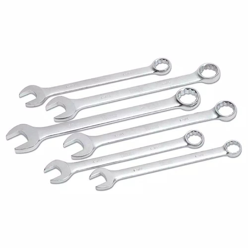 TITAN SAE Jumbo Combination Wrench Set, 6-Piece Heat Treated Alloy Steel
