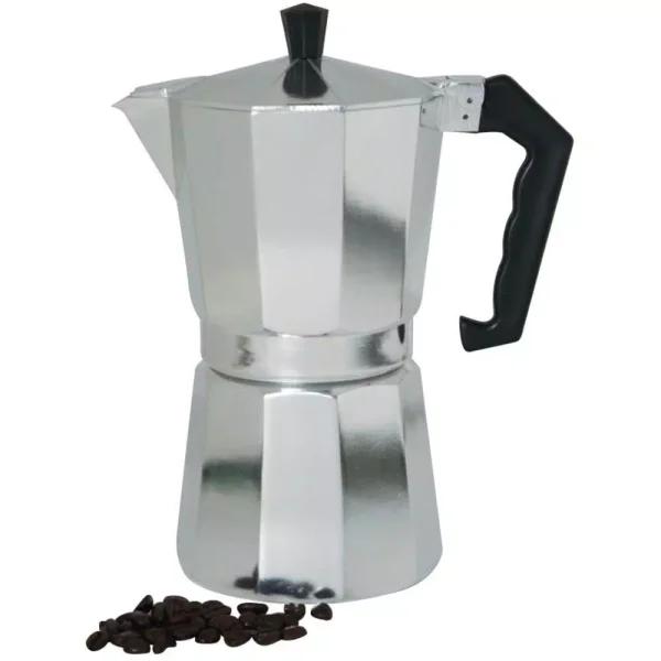 Home Basics 6-Cup Aluminum Stovetop Espresso Machine, Grey