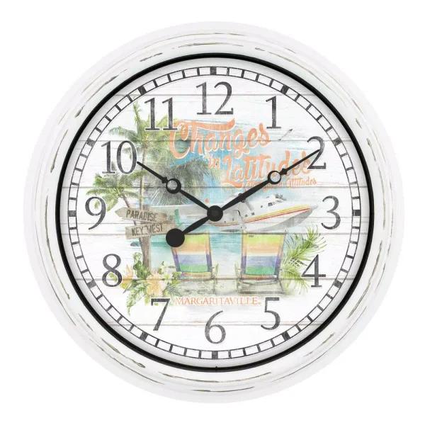 La Crosse Technology Margaritaville 15.75 in. Indoor/Outdoor Quartz Wall Clock - Changes in Latitudes