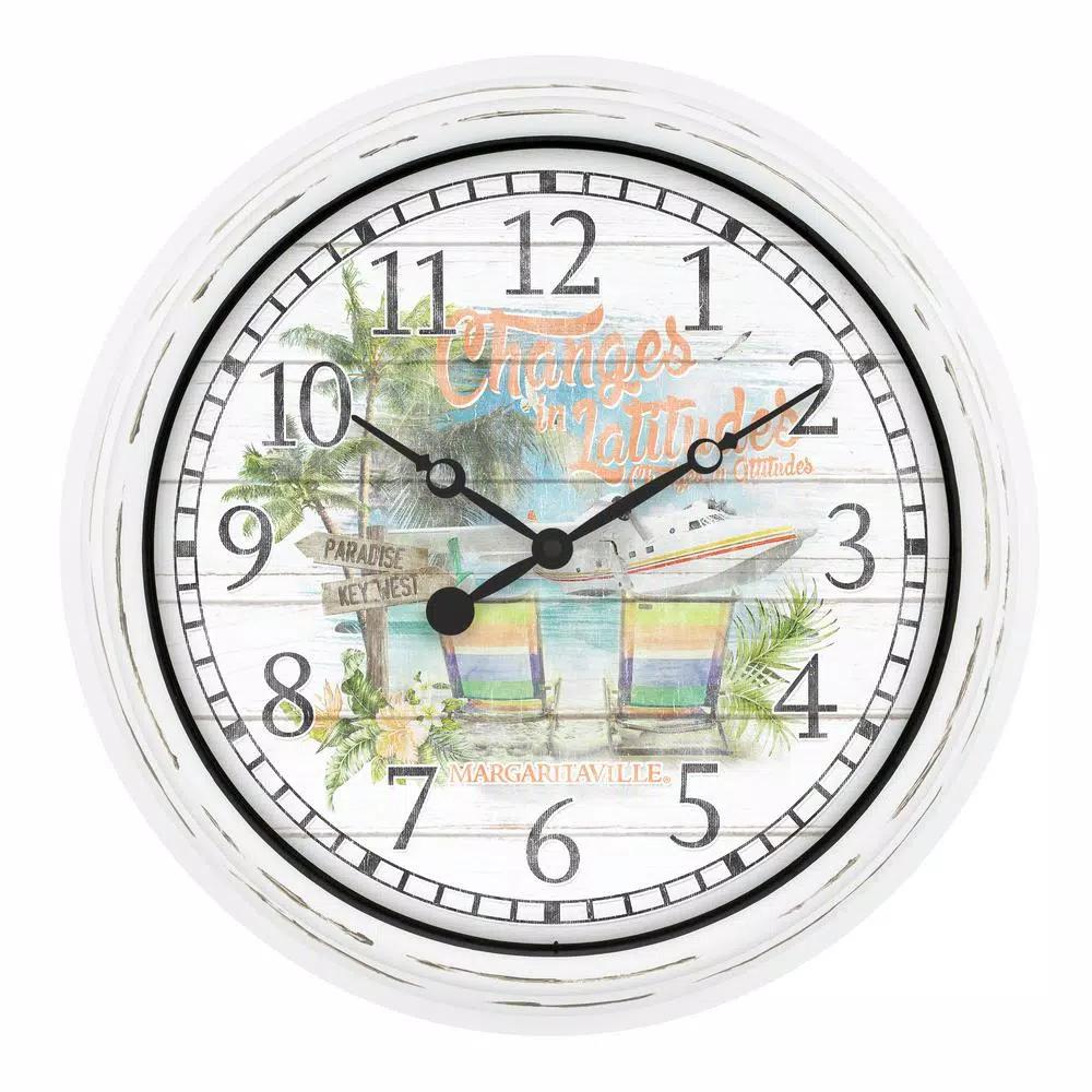 La Crosse Technology Margaritaville 15.75 in. Indoor/Outdoor Quartz Wall Clock - Changes in Latitudes