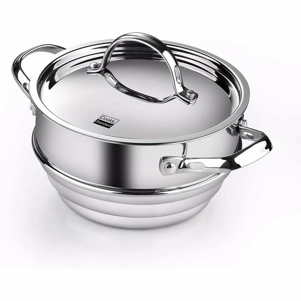 Cooks Standard Classic 10-Piece Stainless Steel Cookware Set with Induction Compatibility