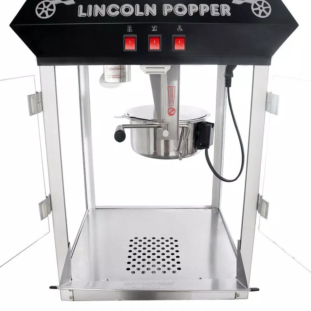 Great Northern Popcorn Lincoln Countertop Popcorn Machine, 8oz Kettle, Black