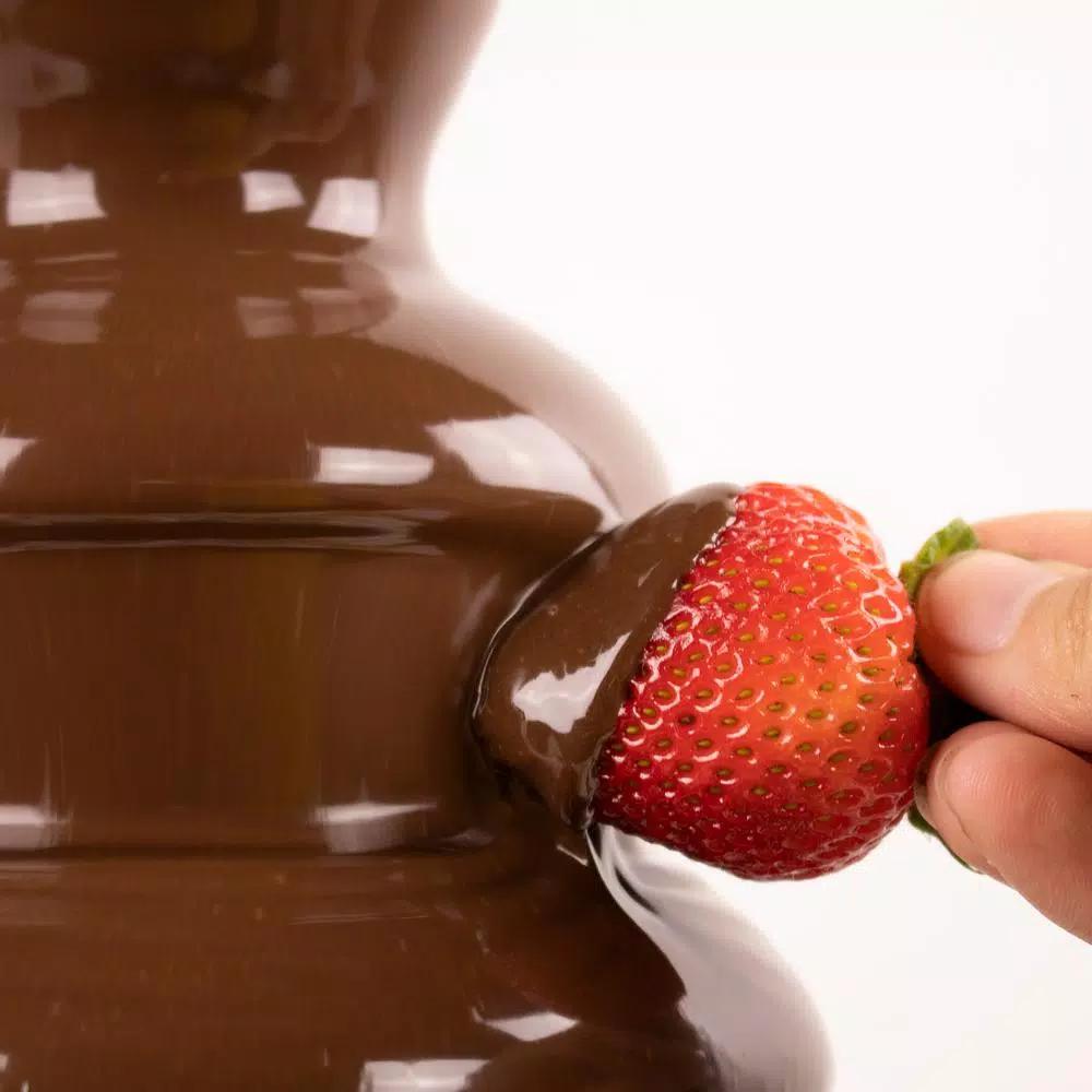 Nostalgia 4-Tier Chocolate Fondue Fountain with Stainless Steel Base, 2 lb. Capacity