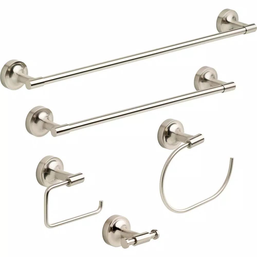 Franklin Brass Voisin Modern Double Arm Toilet Paper Holder, Polished Chrome