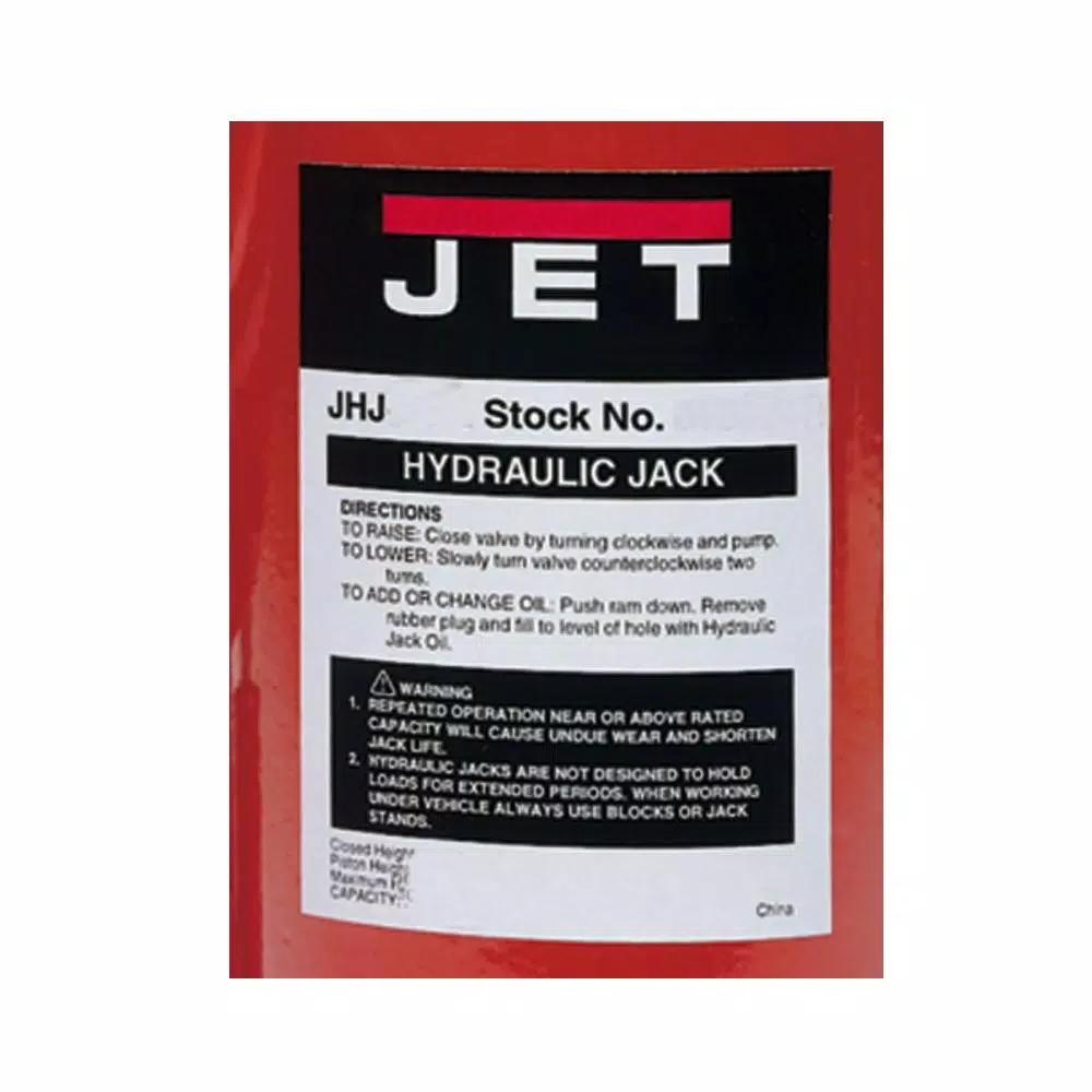 Jet JHJ Series 12.5-Ton Heavy-Duty Industrial Hydraulic Bottle Jack