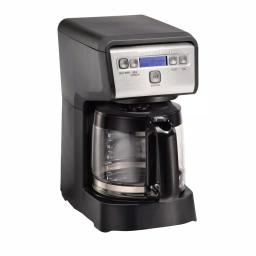 Hamilton Beach 12-Cup Compact Programmable Drip Coffee Maker, Black thumbnail 1