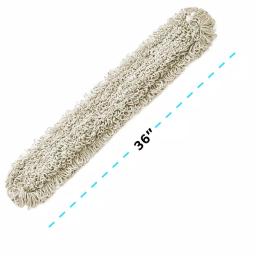 Alpine Industries 36 in. Cotton Dust Mop Set with 60 in. Telescopic Iron Handle thumbnail 4