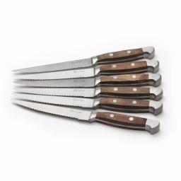 Outset Curtis Lloyd 6-Piece Forged Stainless Steel Steak Knife Set with Rosewood Handles thumbnail 1