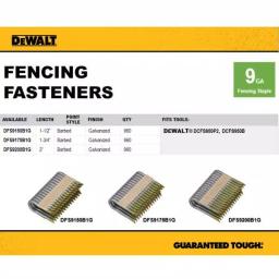 DEWALT 1.5 in. 9-Gauge Galvanized Barbed Paper Tape Fencing Staples, 960 Count thumbnail 5