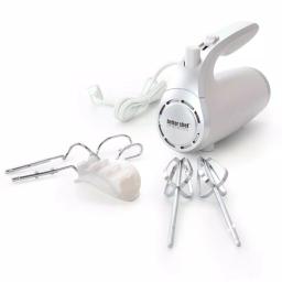 Better Chef 150-Watt 5-Speed Hand Mixer with Stainless Steel Beaters and Dough Hooks, White thumbnail 5