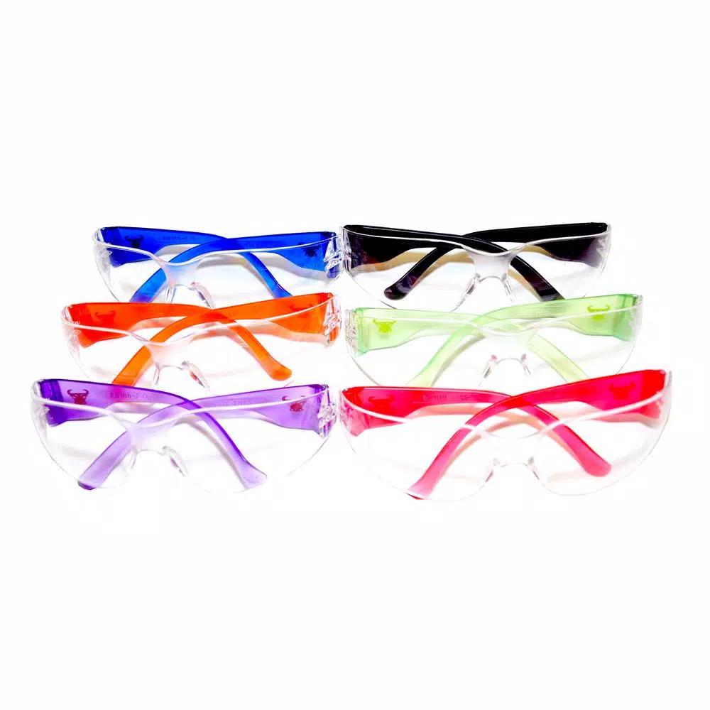 G & F Products EyePro Clear Lens Safety Goggles, Impact and Ballistic Resistant, 6-Pack