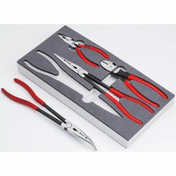 KNIPEX 4-Piece Automotive Pliers Set with Organized Foam Tray thumbnail 2