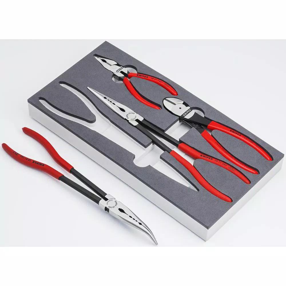 KNIPEX 4-Piece Automotive Pliers Set with Organized Foam Tray