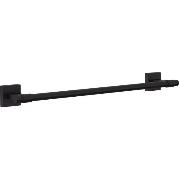Franklin Brass Maxted 18 in. Single Towel Bar, Matte Black Zinc Die Cast