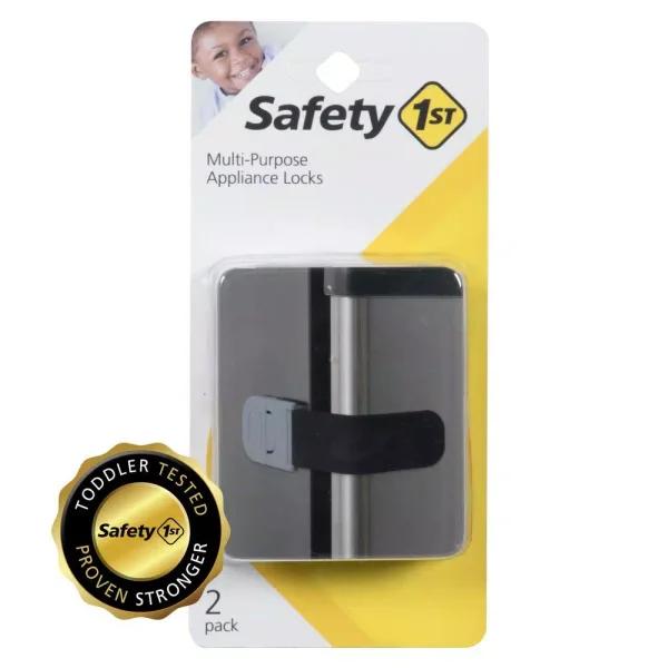 Safety 1st Multi-Purpose Appliance Lock, 2-Pack, Black/Stainless Steel
