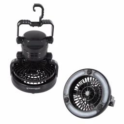 Wakeman Outdoors 2-in-1 LED Camping Lantern and Ceiling Fan, Black thumbnail 1