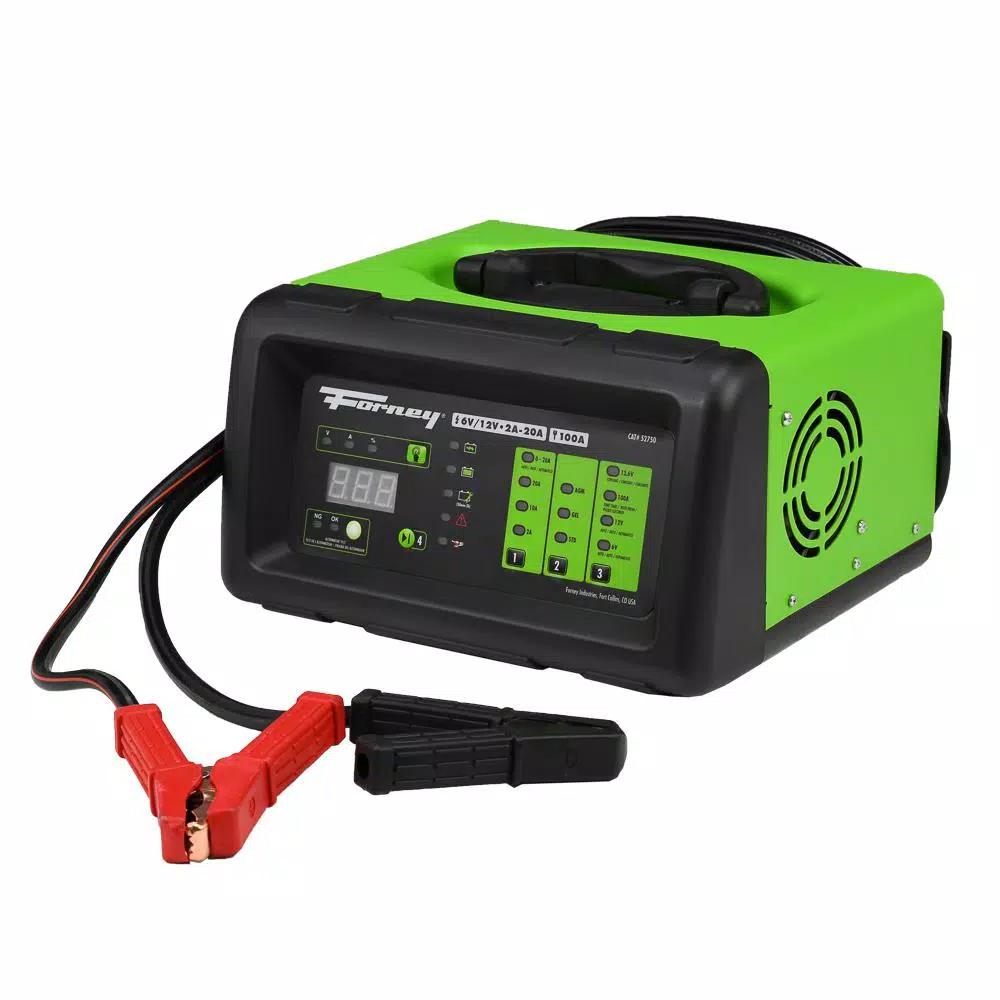 Forney Multi-Voltage Bench Battery Charger, 6V/12V with 100A Engine Start