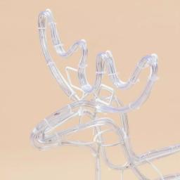 Luxen Home 25 in. LED White Rope Light Standing Reindeer - Indoor/Outdoor Christmas Decoration thumbnail 3
