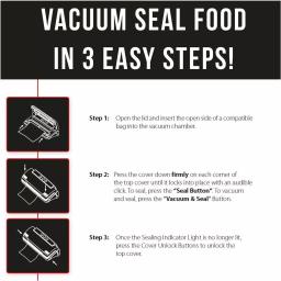 Caso VC 10 Stainless Steel Food Vacuum Sealer with Food Management App and 2 Vacuum Rolls thumbnail 9