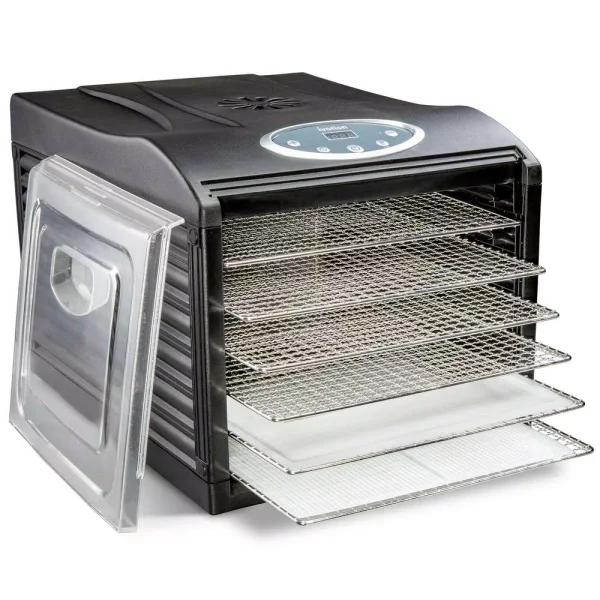 Ivation 6-Tray Stainless Steel Food Dehydrator Machine, 480W Digital Timer & Temperature Control