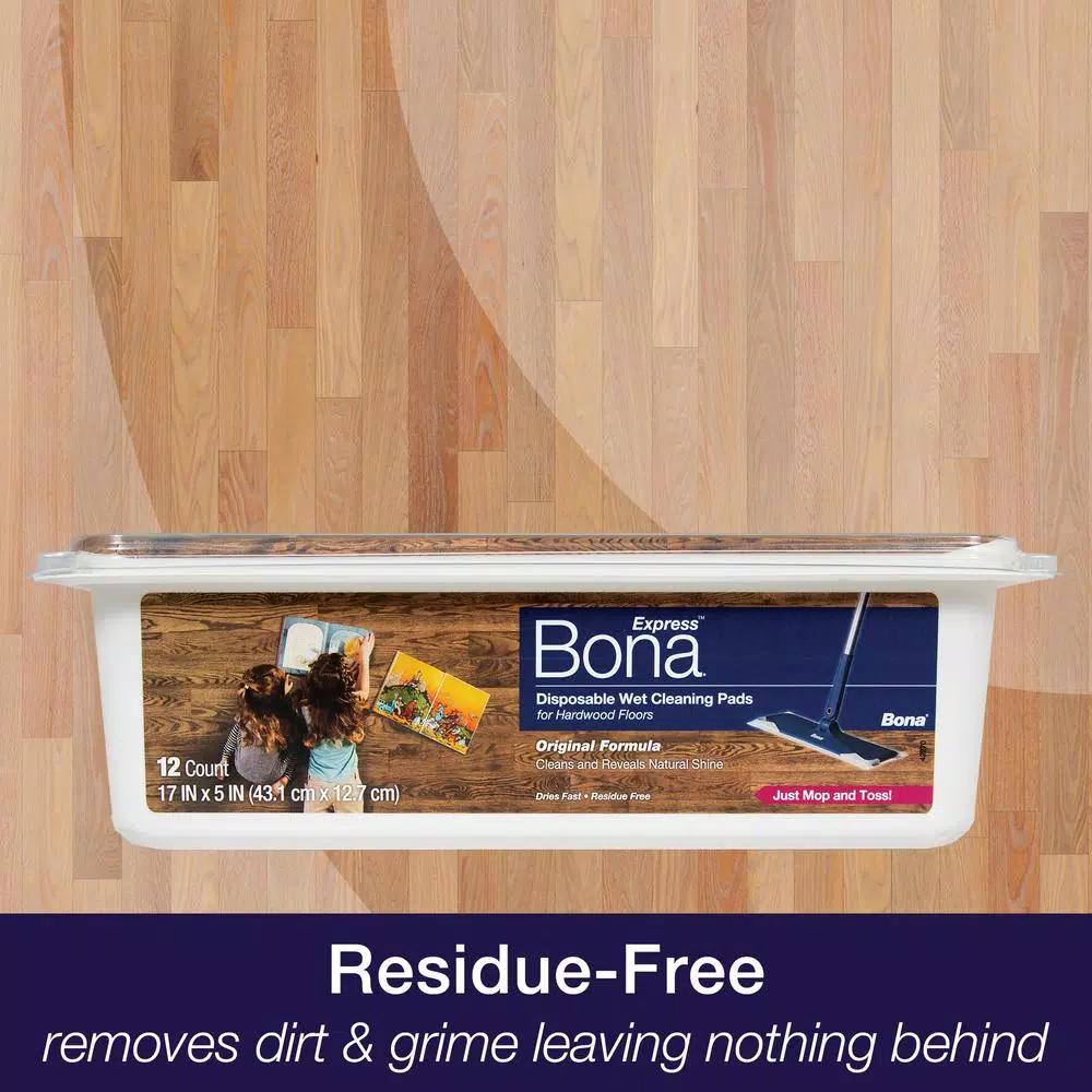 Bona Hardwood Floor Wet Cleaning Pads, 12-Pack
